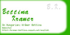 bettina kramer business card